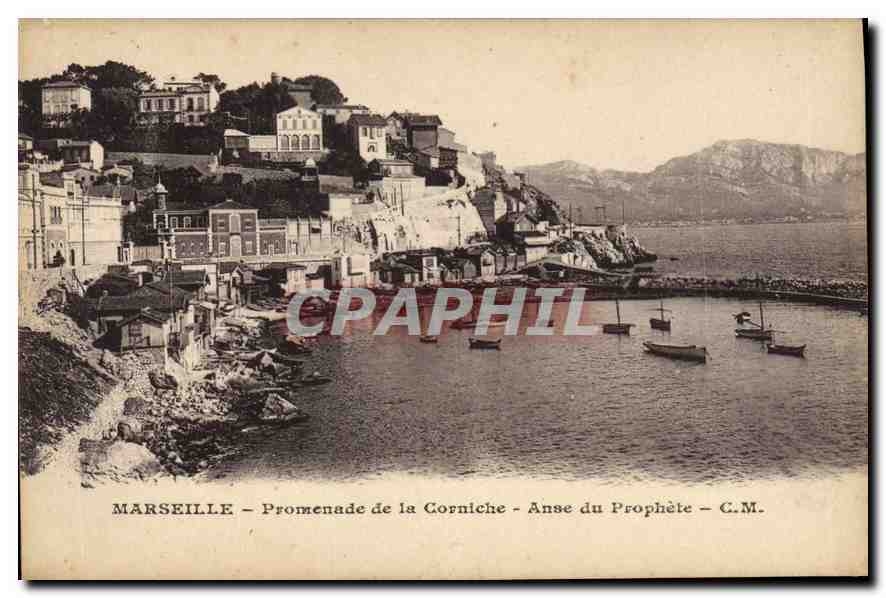 CPA Marseille Promenade de la Corniche Anse du Prophete