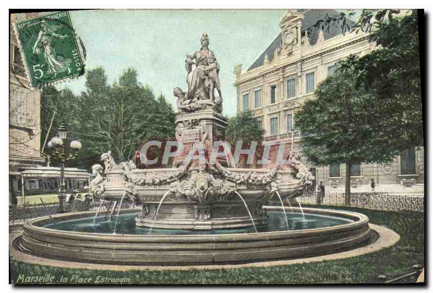 CPA Marseille La Place Estrangin