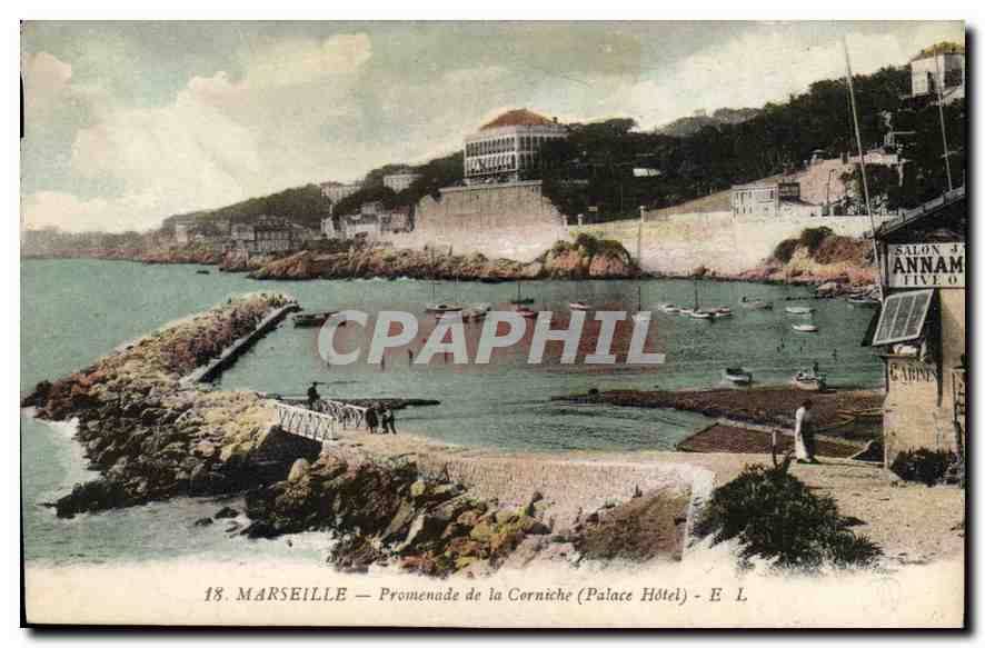 CPA Marseille Promenade de la Corniche (Palace Hotel)