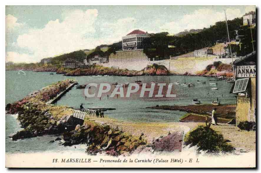 CPA Marseille Promenade de la Corniche (Palace Hotel)