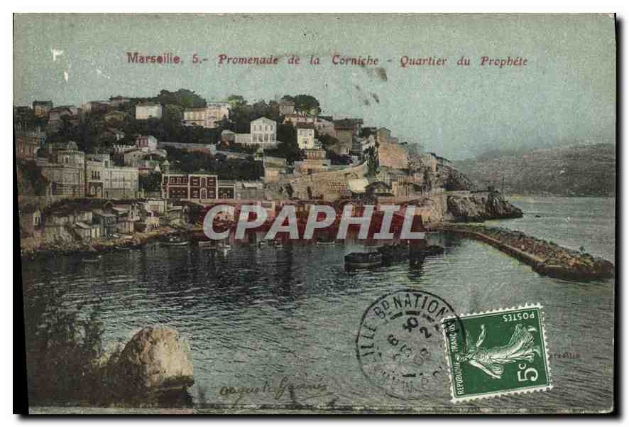 CPA Marseille Promenade de la Corniche Quartier du Prophete