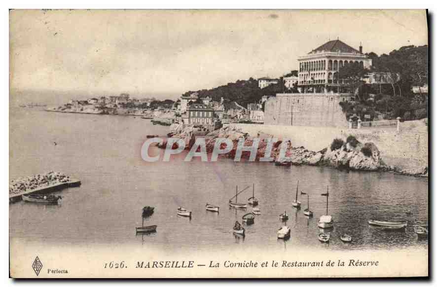 CPA Marseille La Corniche et le Restaurant de la Reserve