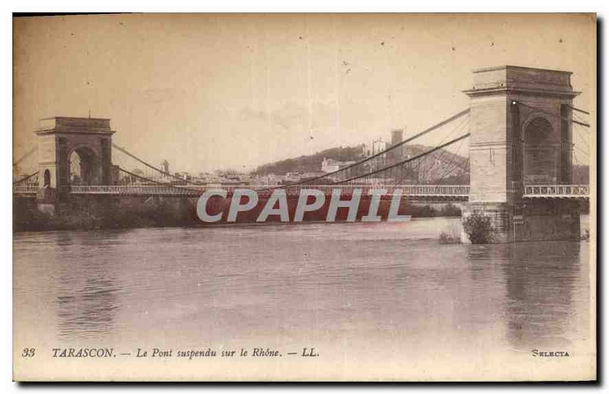 CPA Tarascon Le Pont suspendu sur le Rhone