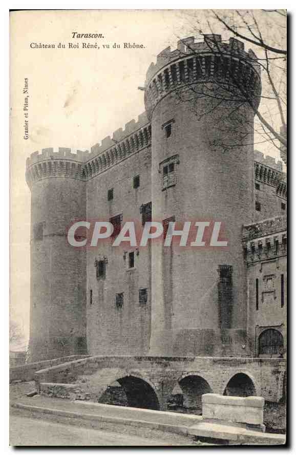 CPA Tarascon Chateau du Roi Rene vu du Rhone