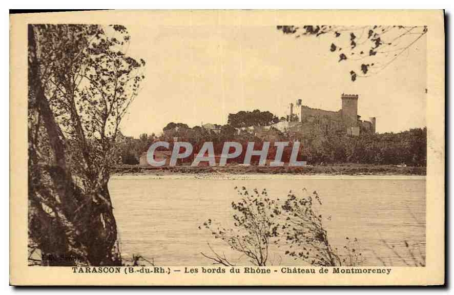 CPA Tarascon (B du Rh) Les bords du Rhone Chateau de Montmorency