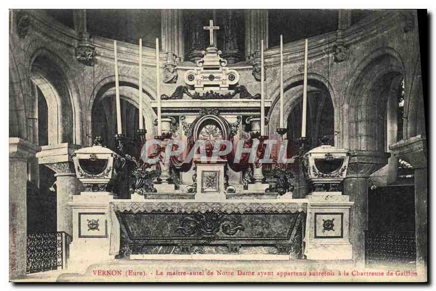 CPA Vernon (Eure) Le maitre autel de Notre Dame ayant appartenu autrefois a la Chartreuse de Grillon