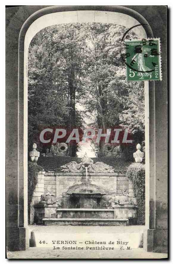 CPA Vernon (Eure) Chateau de Bizy La fontaine Penthievre