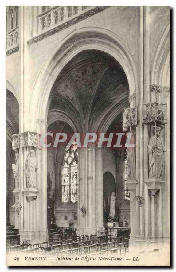 CPA Vernon (Eure) Interieur de l'Eglise Notre Dame