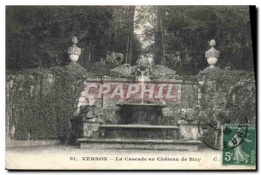 CPA Vernon (Eure) La Cascade au Chateau de Bizy