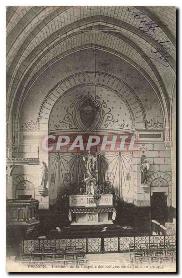 CPA Vernon (Eure) Interieur de la Chapelle des Religieuses de jesus au Temple