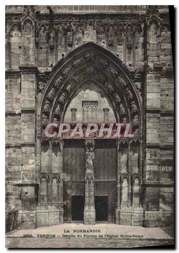 CPA La Normandie Vernon (Eure) Details du Proche de l'Eglises Notre Dame