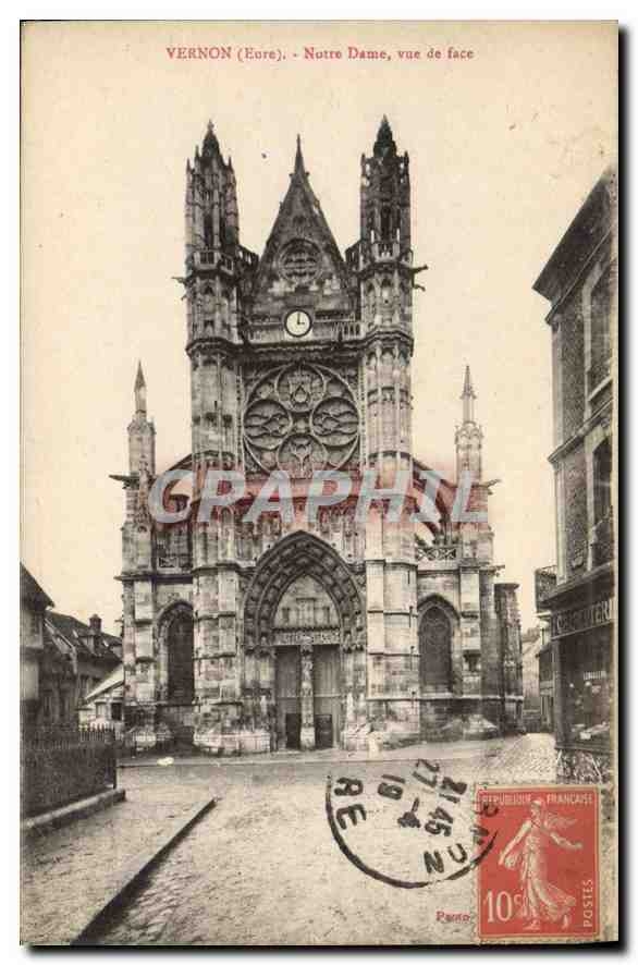CPA Vernon (Eure) Notre Dame Vue de face