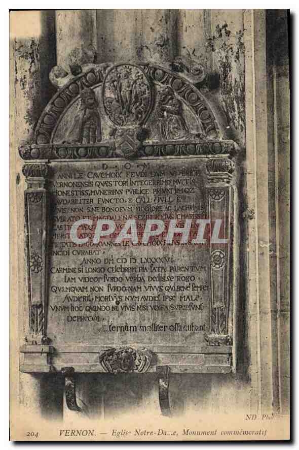 CPA Vernon (Eure) Eglise Notre Dame Monument commemoratif