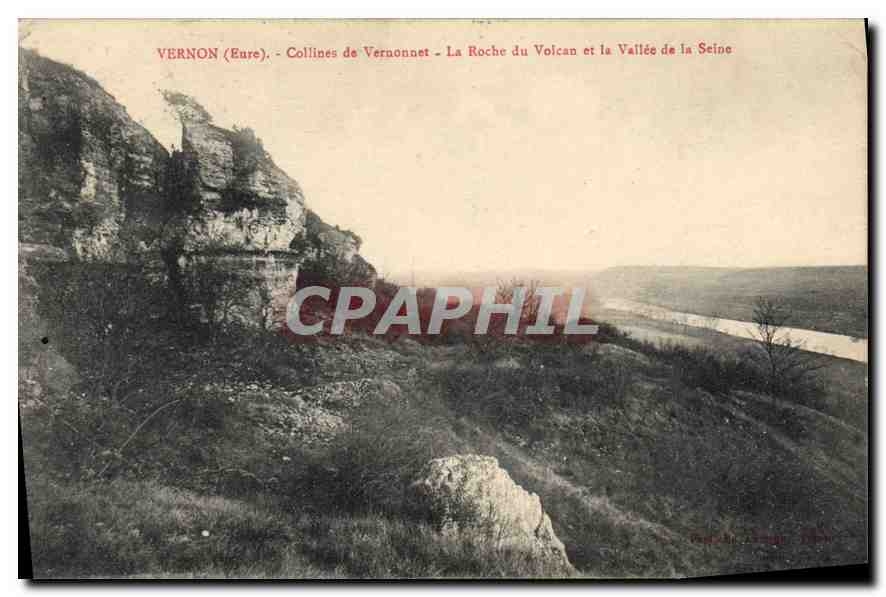 CPA Vernon (Eure) Collines de Vernonnet La Roche du Volcan et la Vallee de la Seine