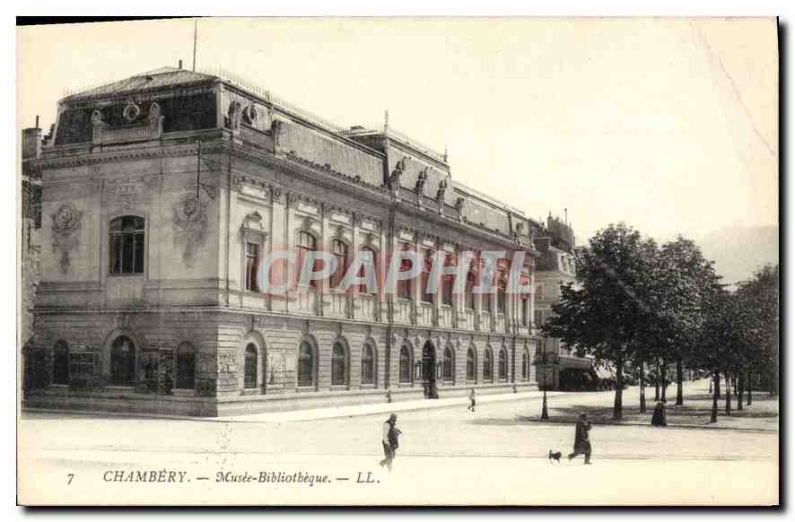CPA Chambery (Savoie) Musee Bibliotheque