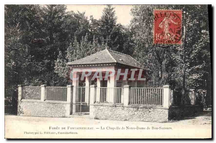 CPA Foret de Fontainebleau La Chapelle de Bon Secours