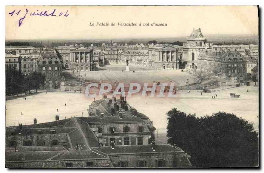 CPA Le Palais de Versailles a vol d'oiseau