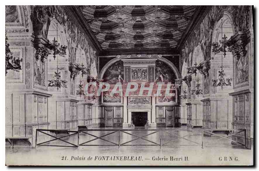 CPA Palais de Fontainebleau Galerie Henri II
