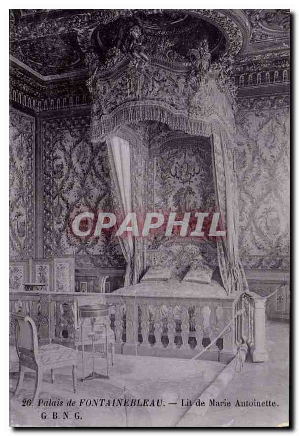CPA Palais de Fontainebleau Lit de Marie Antoinette