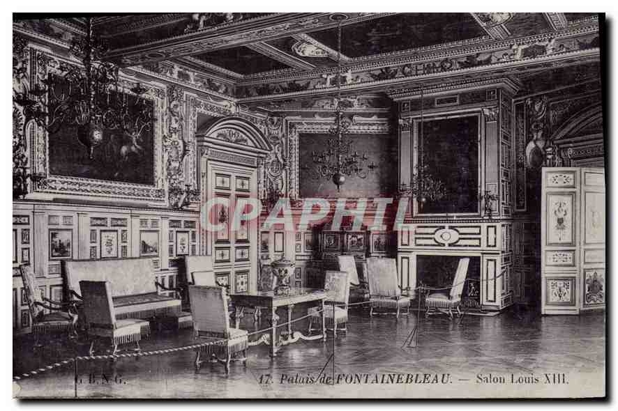 CPA Palais de Fontainebleau Salon Lois XIII