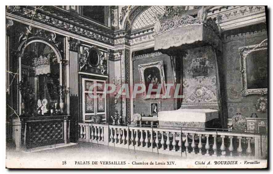 CPA Palais de Versailles Chambre de Louis VIV