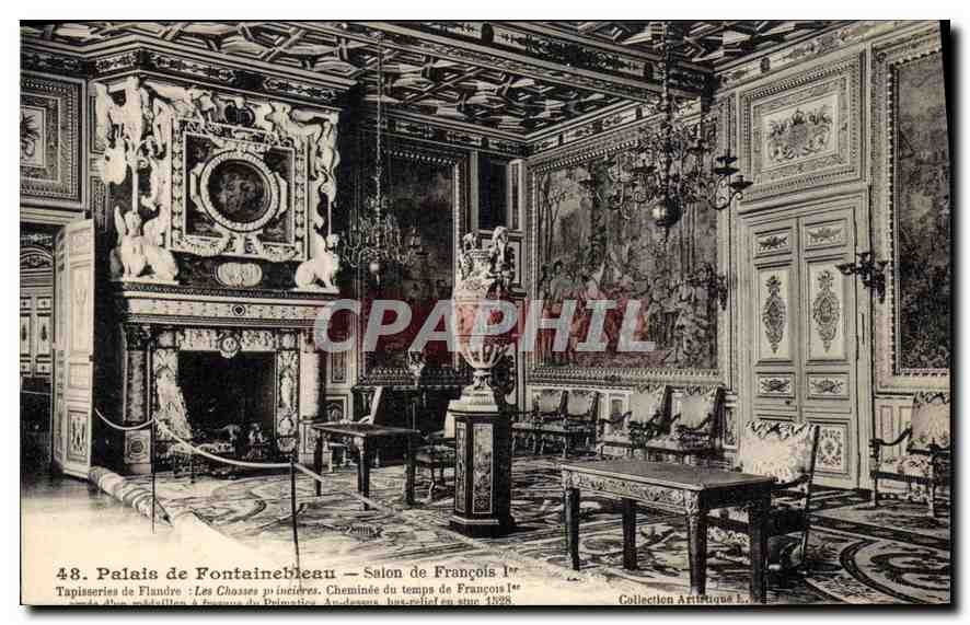 CPA Palais de Fontainebleau Salon de Francois Ier