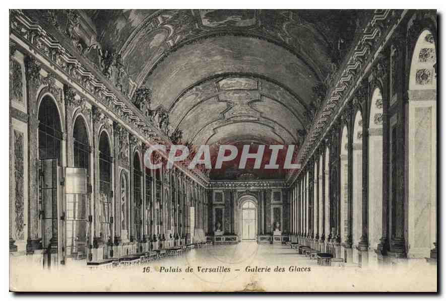 CPA Palais de Versailles Galeries des Glaces