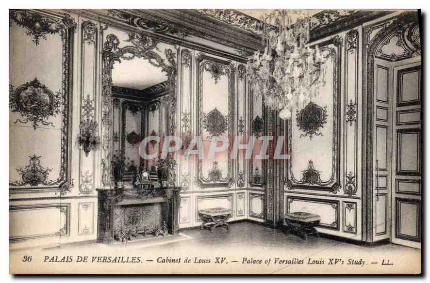 CPA Palais de Versailles Cabinet de Louis XV