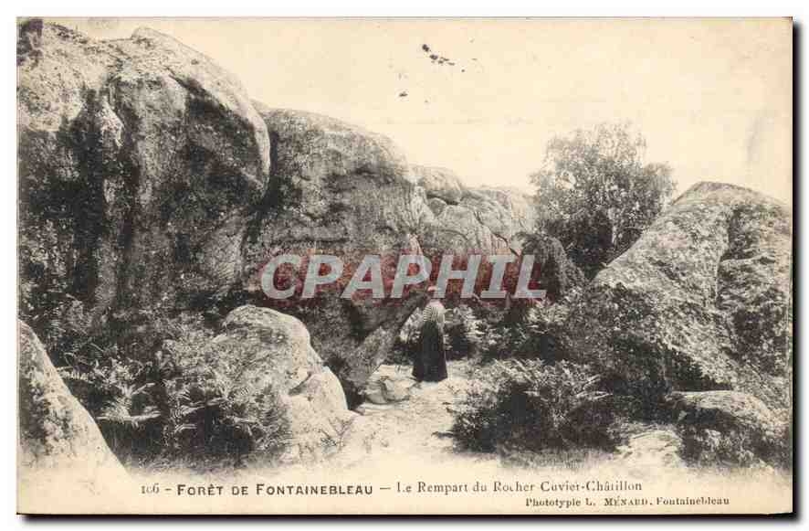 CPA Foret de Fontainebleau Le Rempart du Rochet Cuvier Chatillon