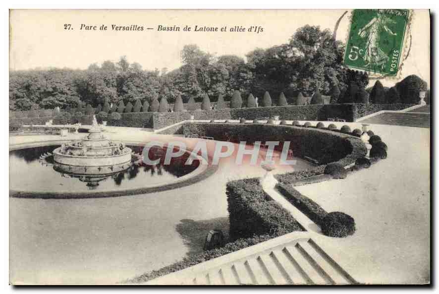 CPA Parc de Versailles Bassin de Latone et allee d'Ifs 