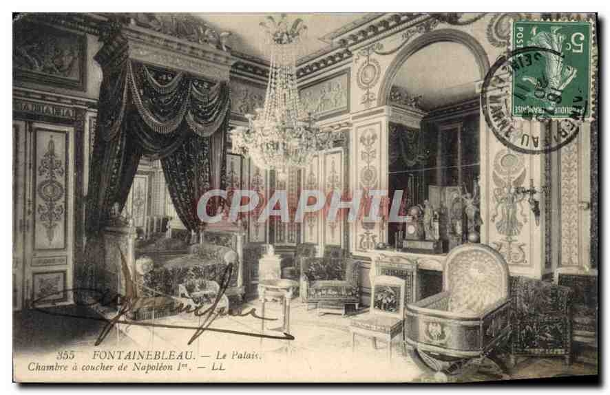 CPA Fontainebleau Le Palais Chambre a coucher de Napoleon 1er