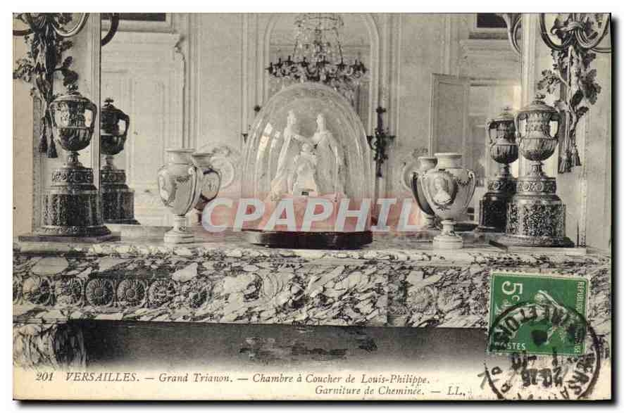 CPA Versailles Grand Trianon Chambre a Coucher de Louis Philippe 