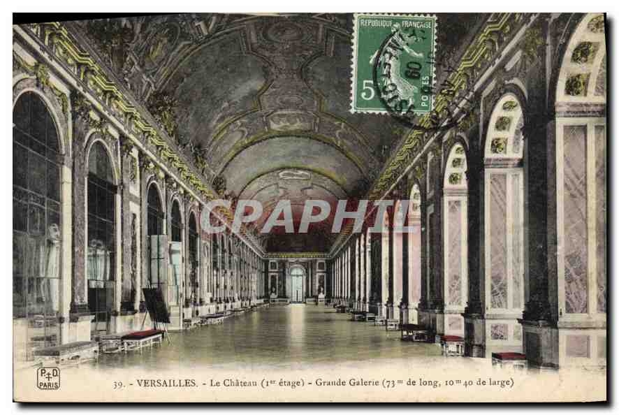 CPA Versailles Le Chateau Grande Galerie 