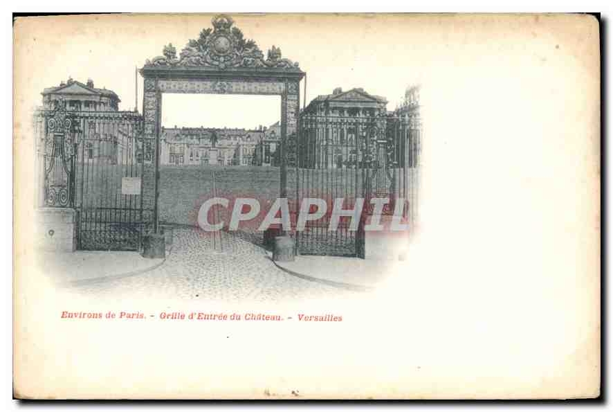 CPA Environs de Paris Grille d'Entree du Chateau Versailles 