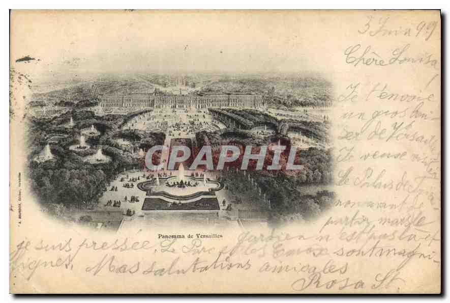 CPA Panorama de Versailles Carte 1899