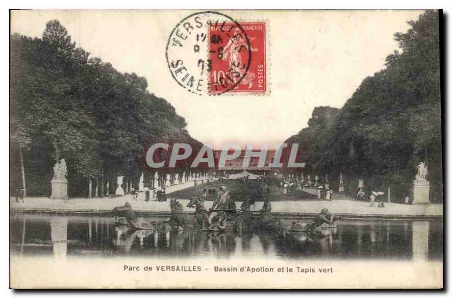 CPA Parc de Versailles Bassin d'Apollon et le Tapis vert 