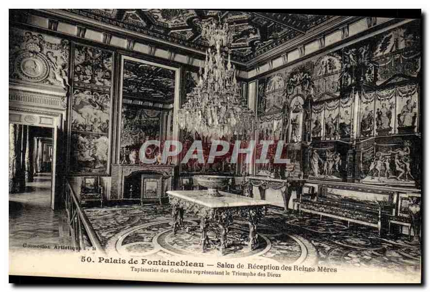 CPA Palais de Fontainebleau Salon de Reception des Reines Meres 