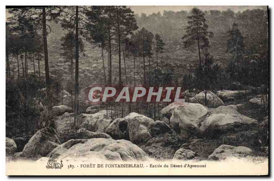 CPA Foret de Fontainebleau Entree du Desert d'Apremont 