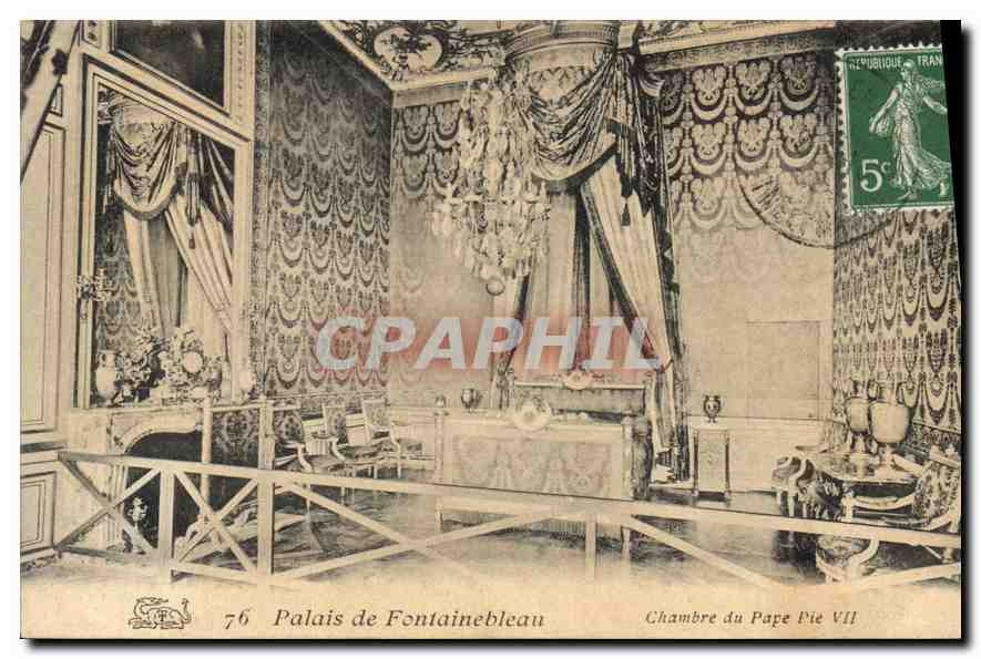 CPA Palais de Fontainebleau Chambre du Pape Pie VII