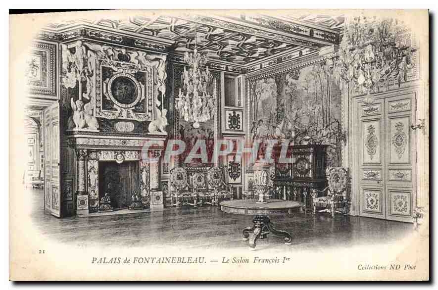 CPA Palais de Fontainebleau Le Salon Francois 1er
