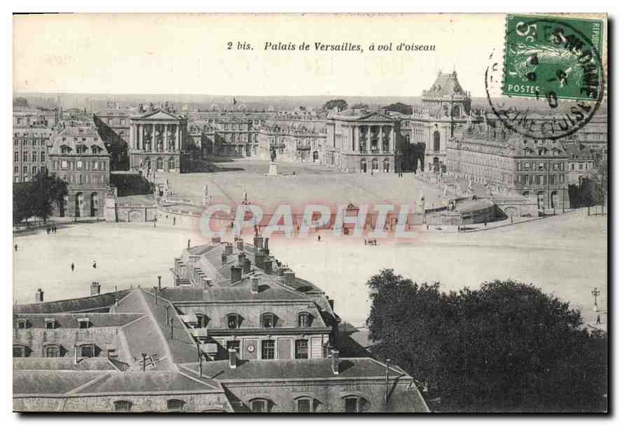 CPA Palais de Versailles a vol d'oiseau 