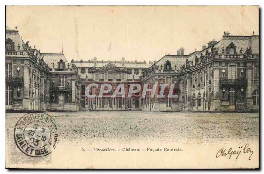 CPA Versailles Chateau Facade Centrale