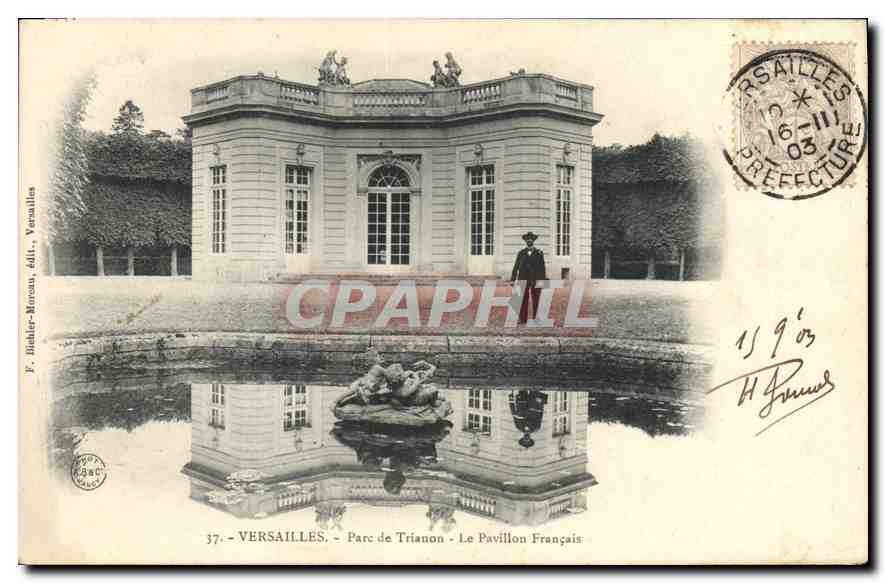 CPA Versailles Parc de Trianon Le Pavillon Francais 