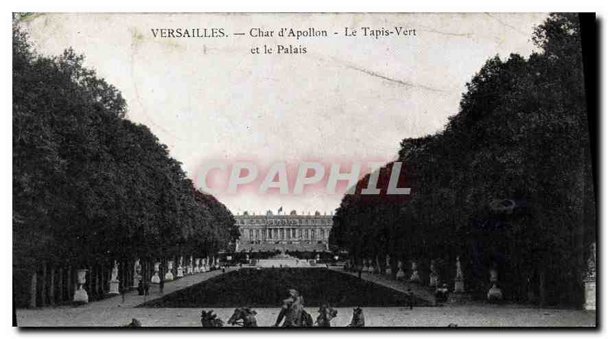 CPA Versailles Char d'Apollon Le Tapis Vert et le Palais