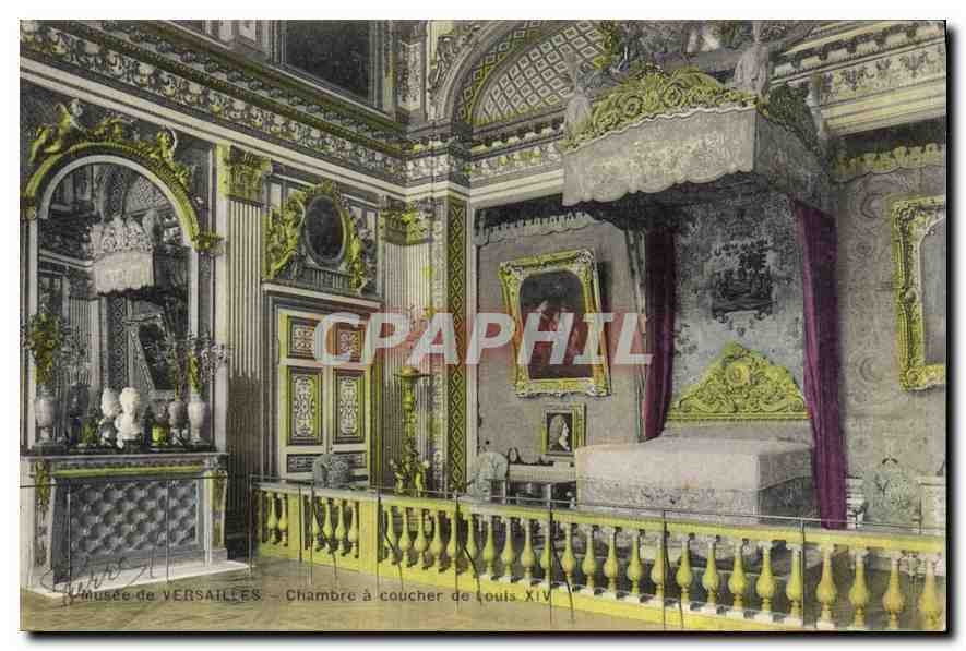 CPA Musee de Versailles Chambre a coucher de Louis XIV 