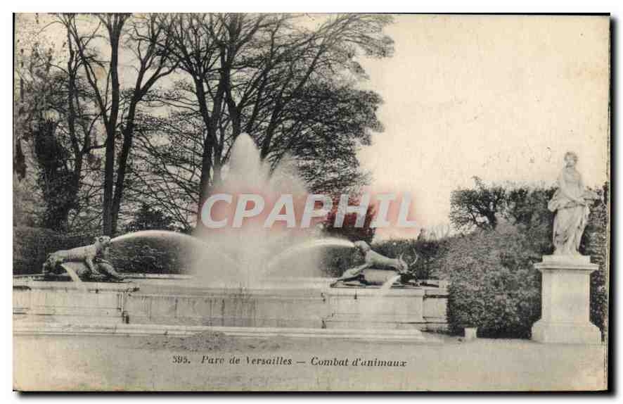 CPA Parc de Versailles Combat d'animaux 