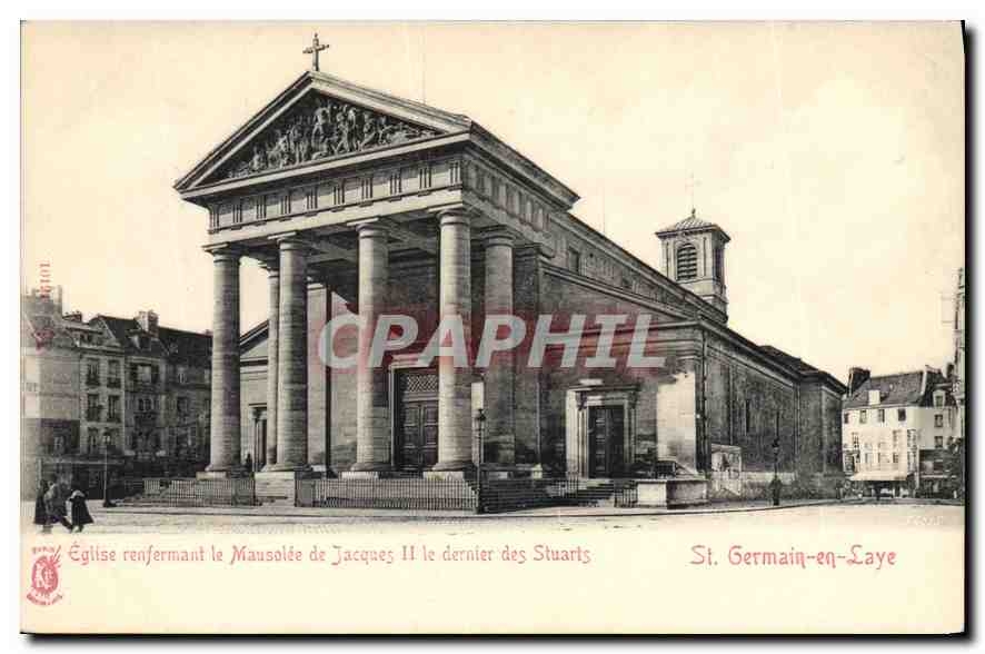 CPA Eglise renfermant le Mausolee de Jacques II le derniers des Stuarts Saint Germain en Laye