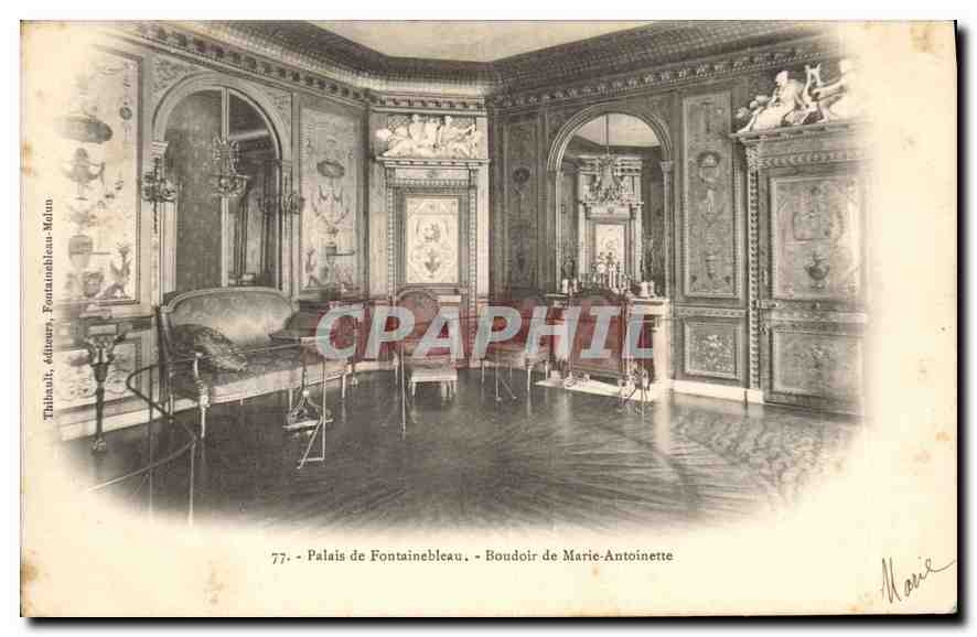 CPA Palais de Fontainebleau Boudoir de Marie Antoinette