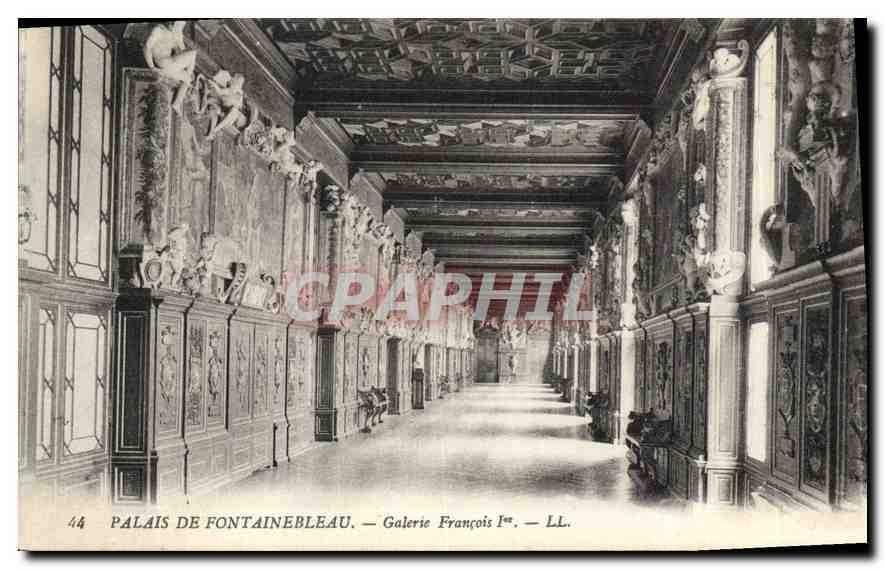 CPA Palais de Fontainebleau Galerie Francois 1er