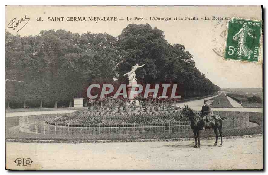 CPA Saint Germain en Laye Le Parc L'Ouragan et la Feville Le Rosarium